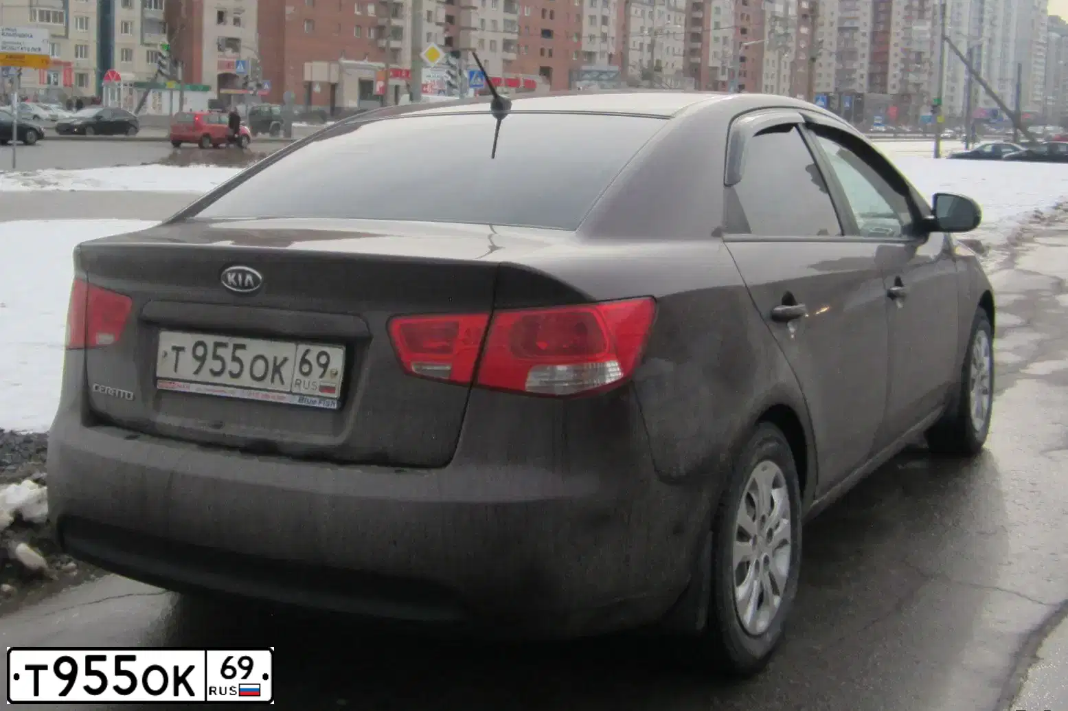 Фото автомобиля KIA CERATO, 2011 — госномер Т906ХА71. Цвет: ТЕМНО-ВИШНЕВЫЙ