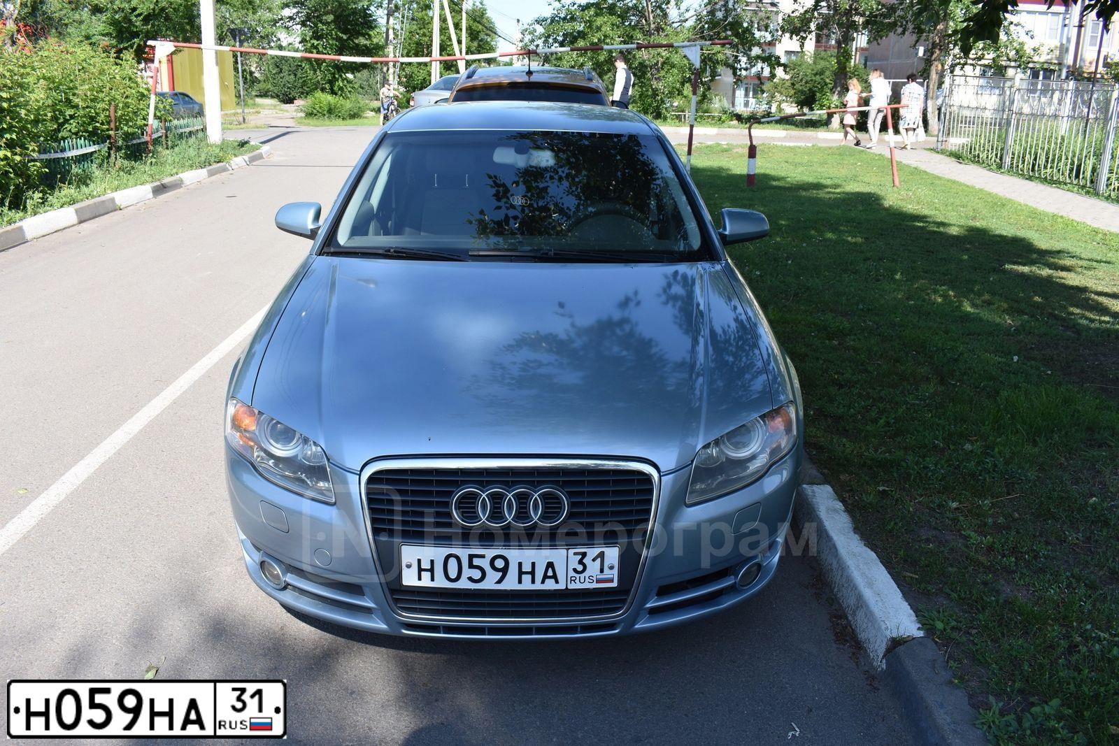 Фото автомобиля AUDI A4, 2006 — госномер М837АУ50. Цвет: голубой