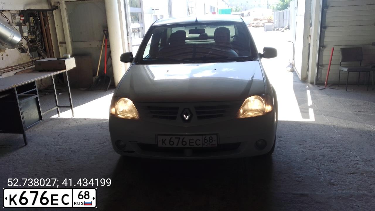 Фото автомобиля RENAULT LOGAN, 2007 — госномер К676ЕС68. Цвет: СВЕТЛО-ЗЕЛЕНЫЙ