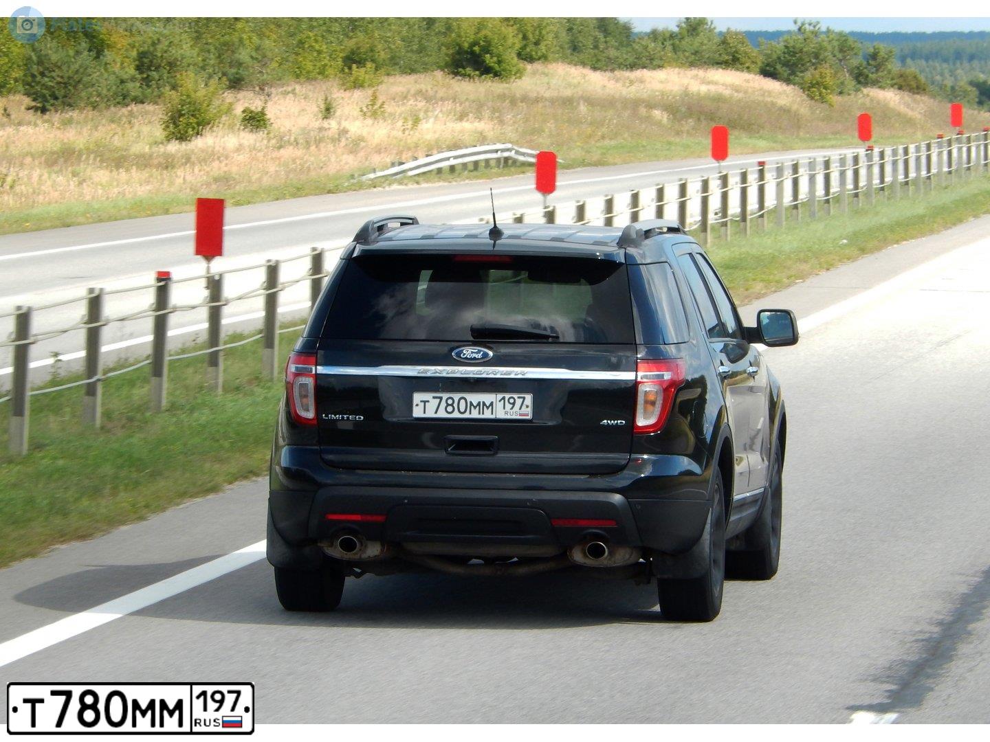 Фото автомобиля FORD EXPLORER, 2012 — госномер Т780ММ197. Цвет: ЧЕРНЫЙ