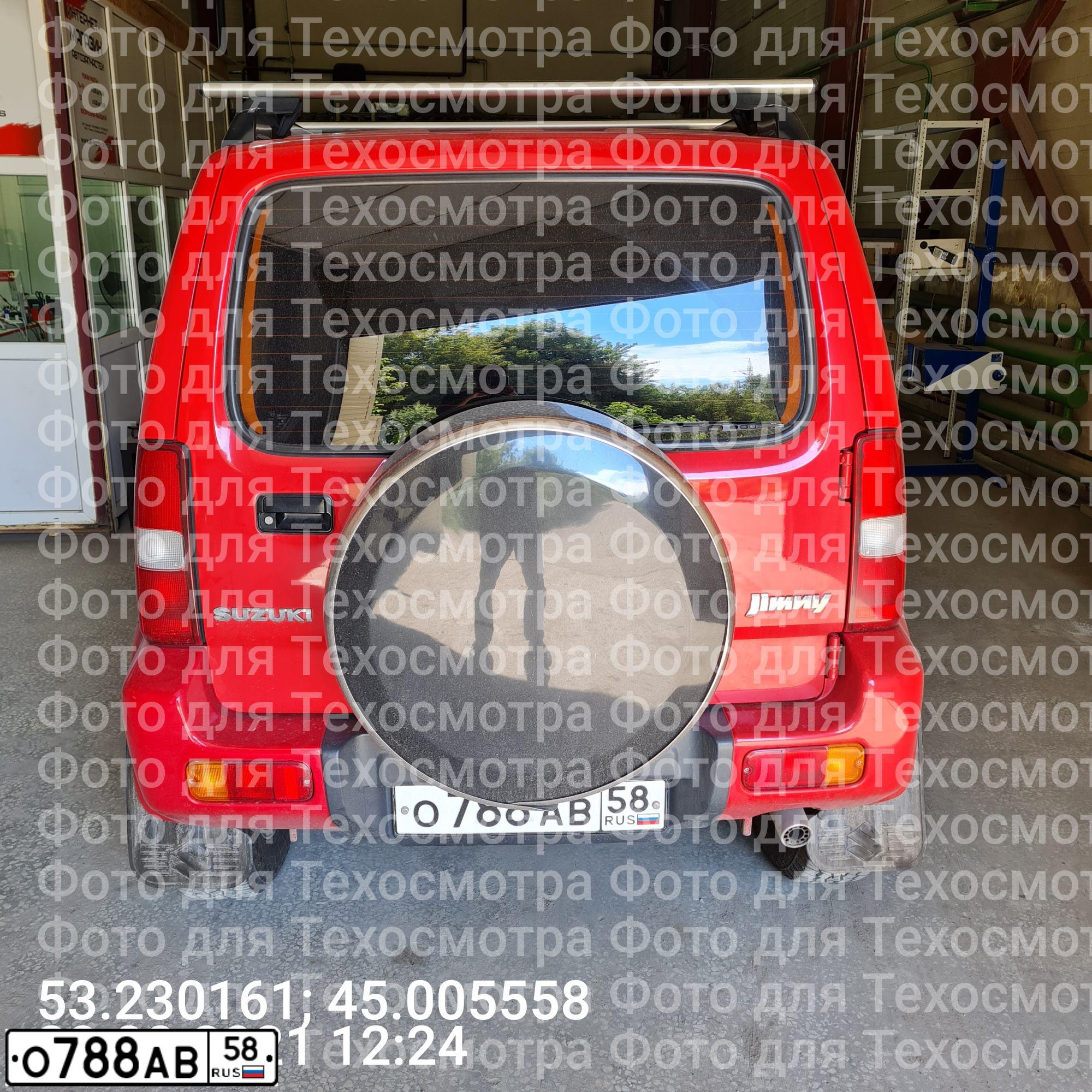 Фото автомобиля СУЗУКИ ДЖИМНИ, 2007 — госномер С174ХН196. Цвет: КРАСНЫЙ