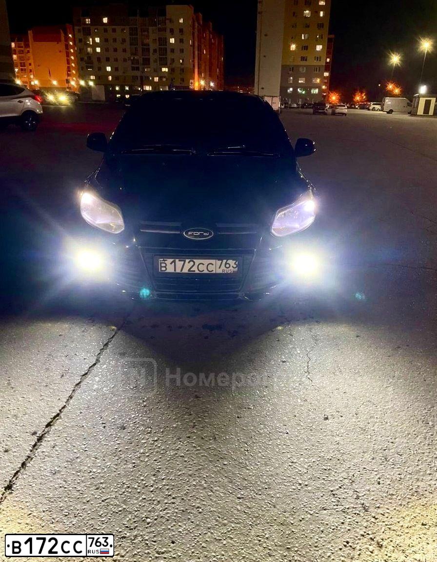 Фото автомобиля FORD FOCUS, 2012 — госномер В172СС763. Цвет: ЧЕРНЫЙ