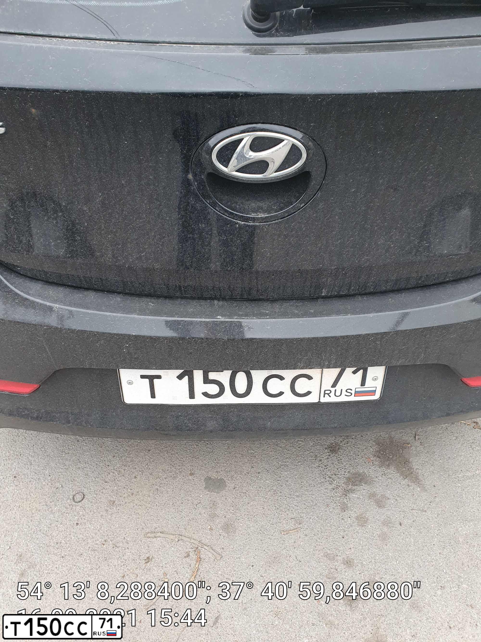 Фото автомобиля HYUNDAI SOLARIS, 2016 — госномер Т150СС71. Цвет: ЧЕРНЫЙ