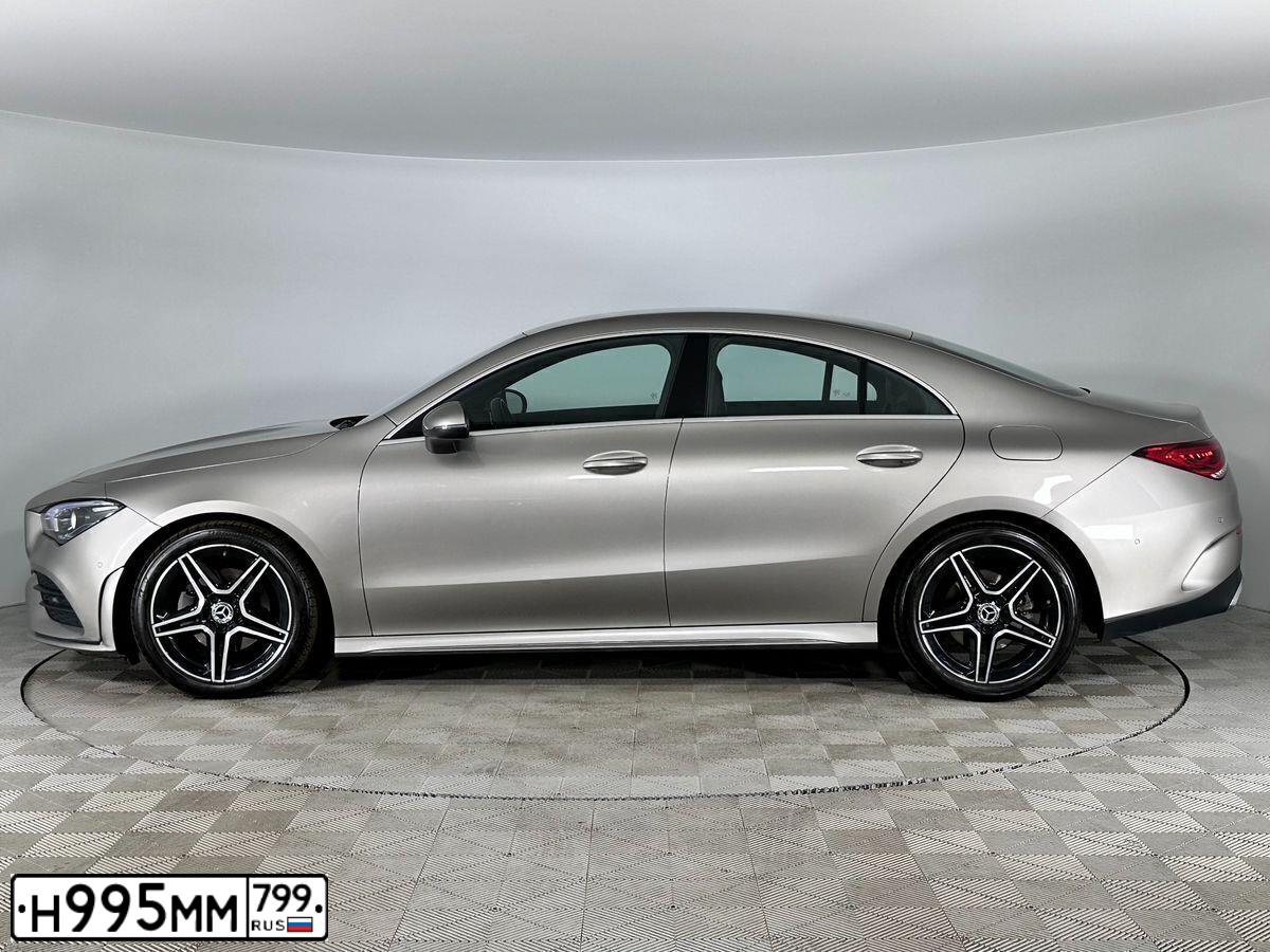 Фото автомобиля MERCEDES CLA-KLASSE, 2020 — госномер Т459ЕХ977. Цвет: СЕРЫЙ