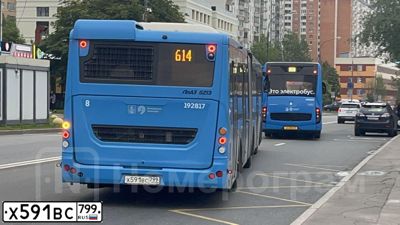 Фото автомобиля LIAZ 6213, 2017 — госномер Х591ВС799. Цвет: синий