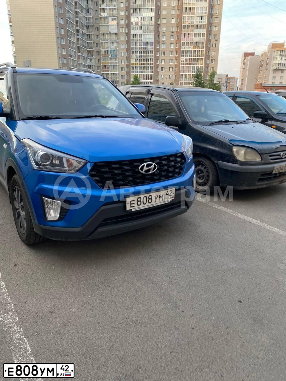 Фото автомобиля HYUNDAI SANTA FE, 2022 — госномер С651РА142. Цвет: Белый