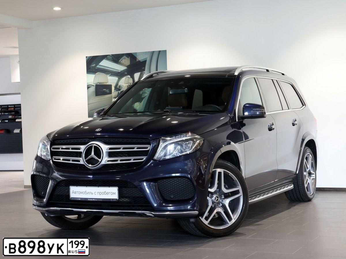 Фото автомобиля MERCEDES GL-KLASSE, 2017 — госномер В898УК199. Цвет: Синий