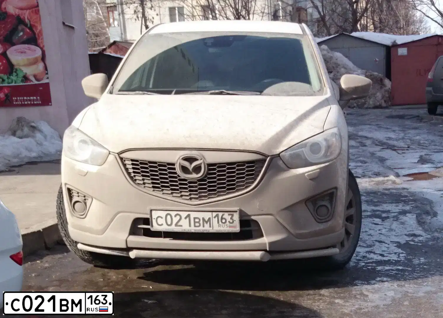 Фото автомобиля MAZDA CX-5, 2012 — госномер С021ВМ163. Цвет: БЕЛЫЙ