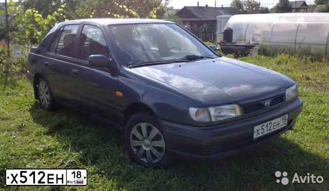 Фото автомобиля NISSAN SUNNY, 1993 — госномер В756АУ156. Цвет: БЕЛЫЙ ТЕМНО-СЕРЫЙ