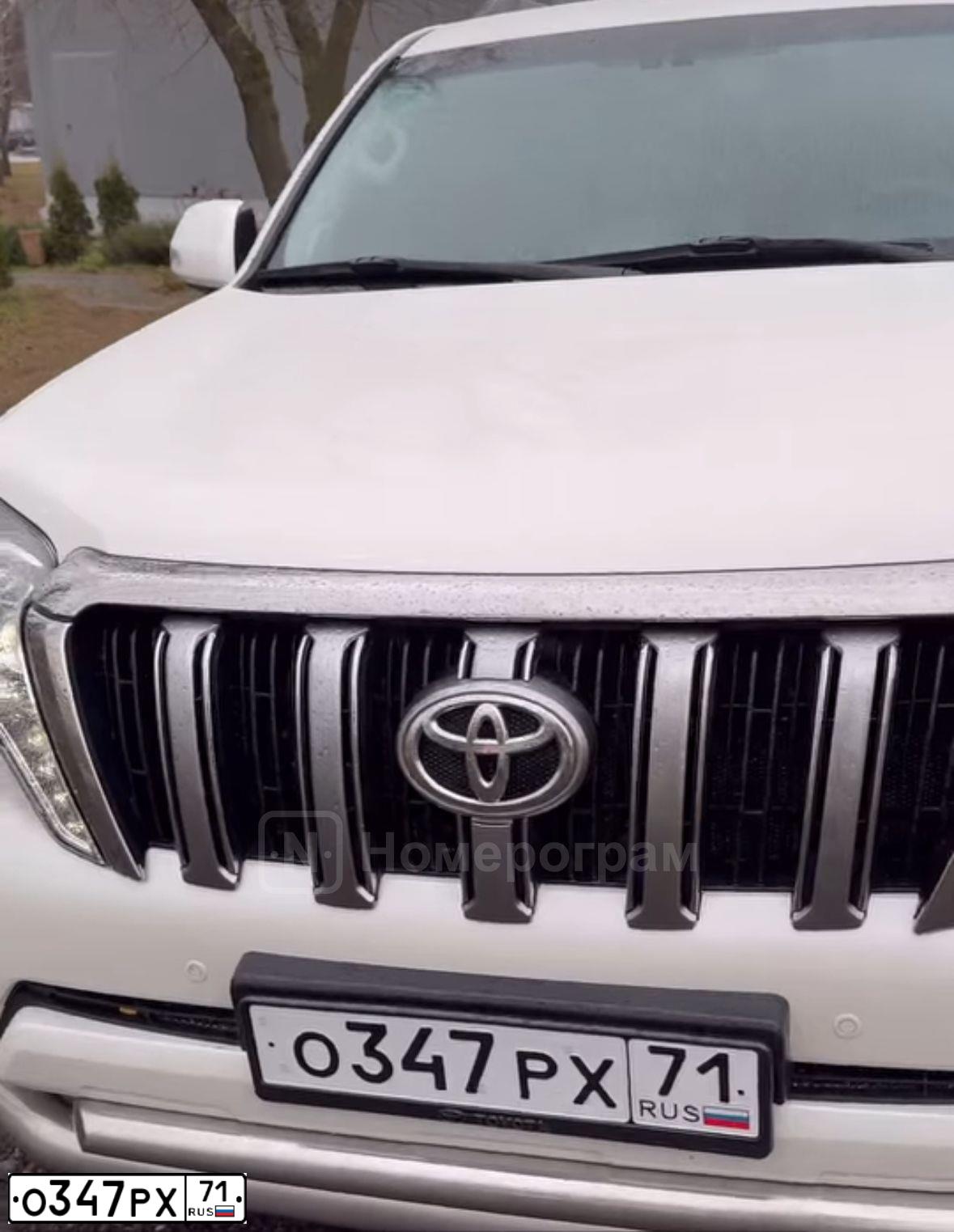 Фото автомобиля TOYOTA LANDCRUISER, 2014 — госномер О347РХ71. Цвет: БЕЛЫЙ ПЕРЛАМУТР