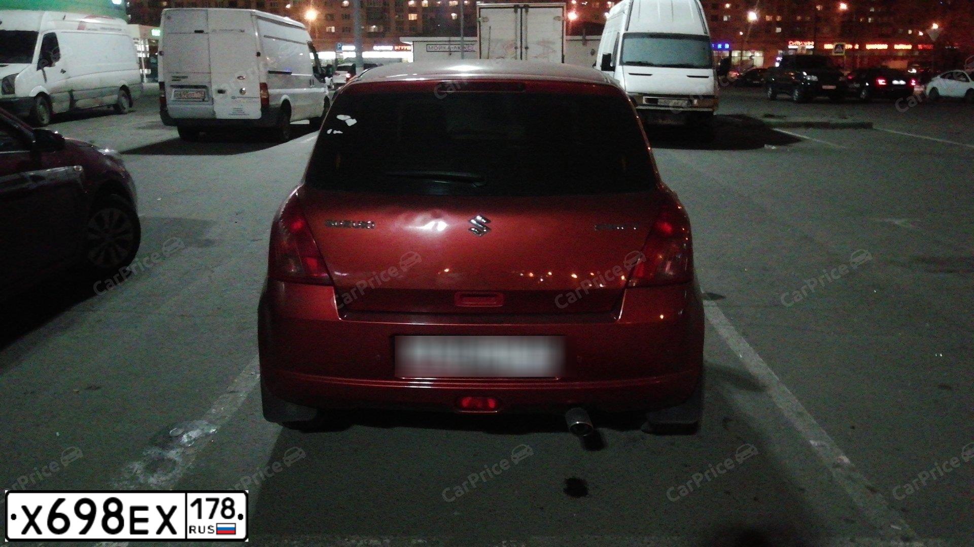 Фото автомобиля SUZUKI SWIFT, 2007 — госномер М791СР35. Цвет: Красный
