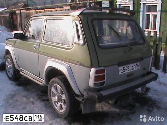 Фото автомобиля LADA 2121 NIVA, 1997 — госномер Е548СВ116. Цвет: ОЛИВКОВЫЙ