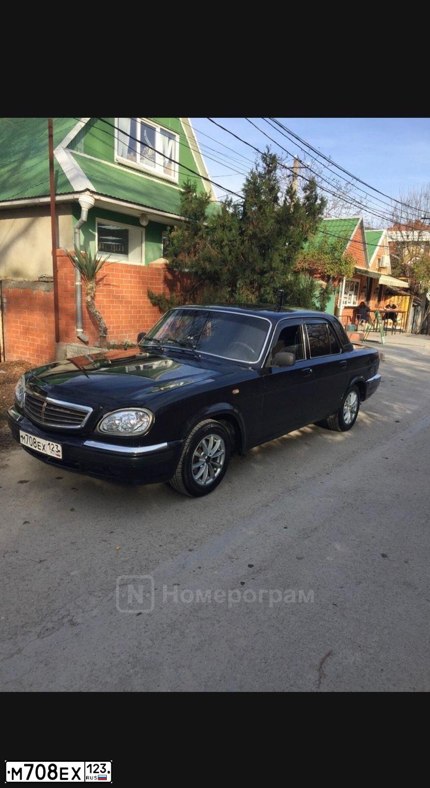 Фото автомобиля GAZ 3110 WOLGA, 2004 — госномер М708ЕХ123. Цвет: ЧЕРНЫЙ