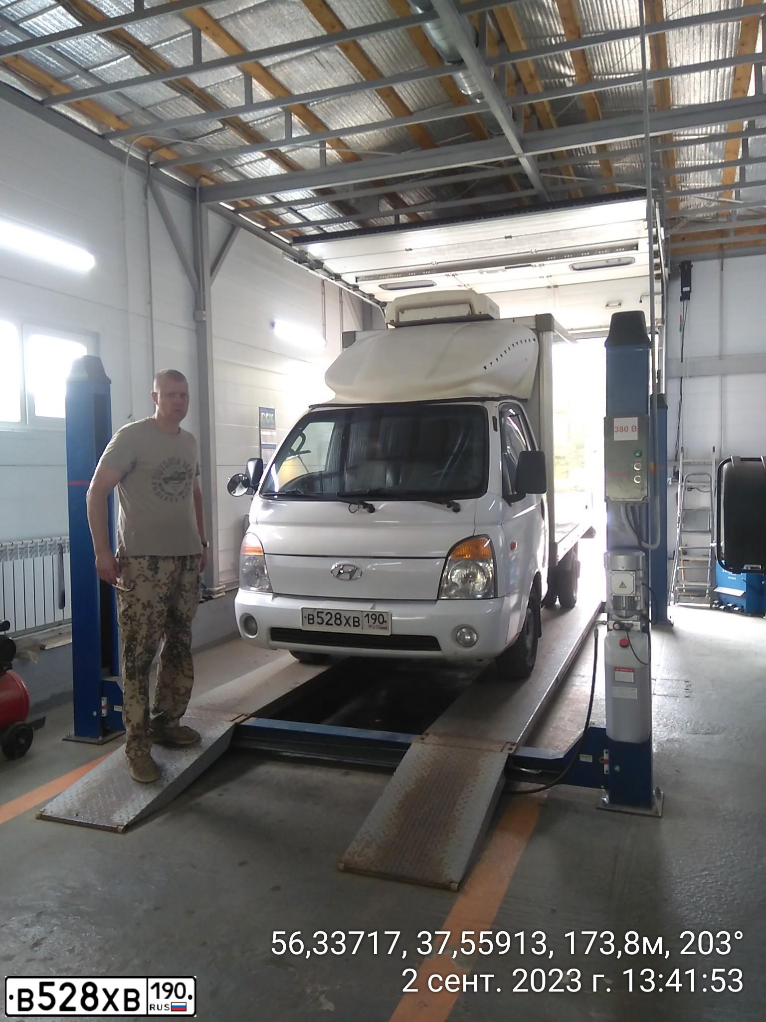 Фото автомобиля HYUNDAI PORTER, 2008 — госномер О070РХ797. Цвет: Белый
