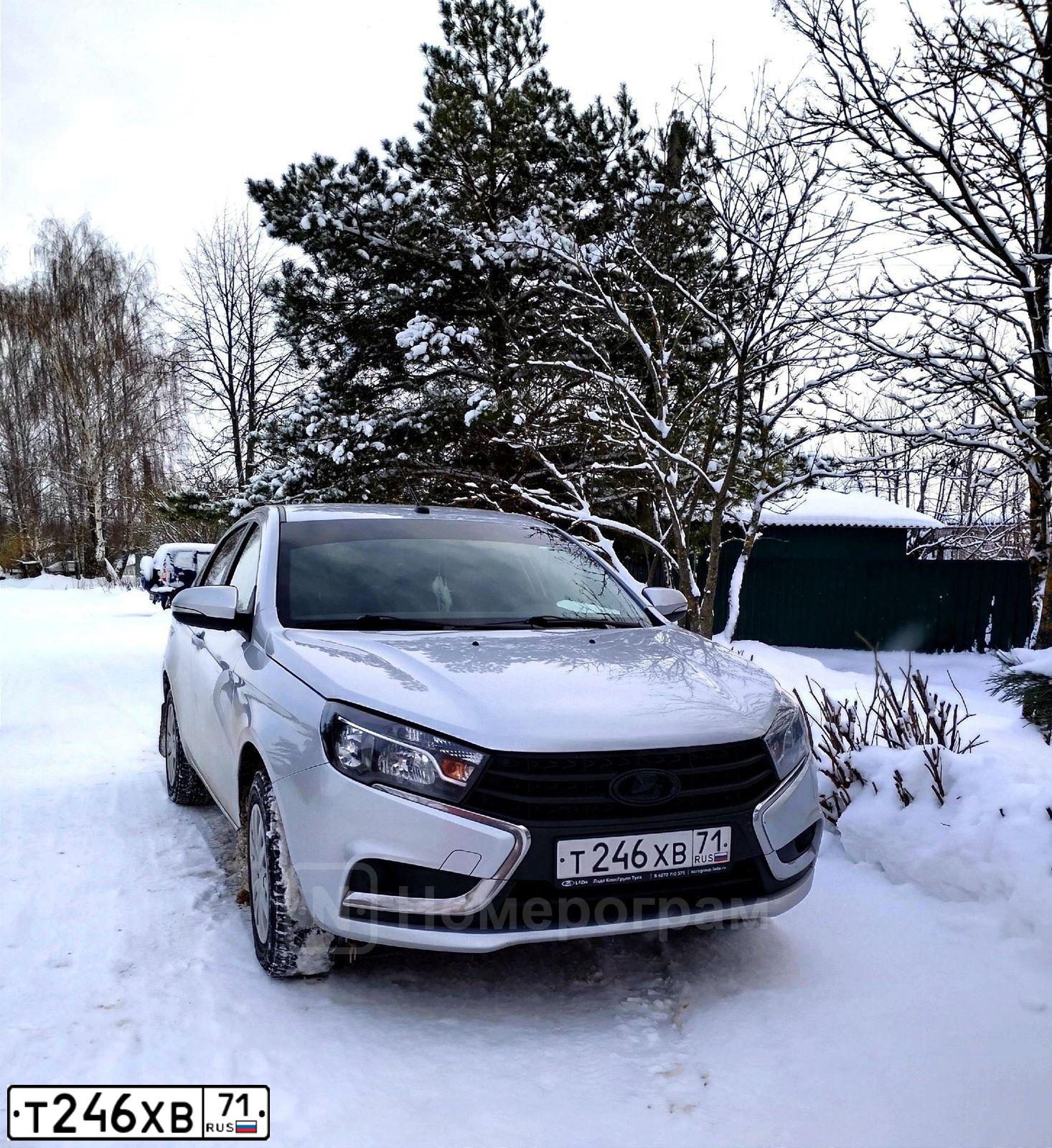 Фото автомобиля LADA VESTA, 2019 — госномер У907ТК71. Цвет: СЕРЫЙ