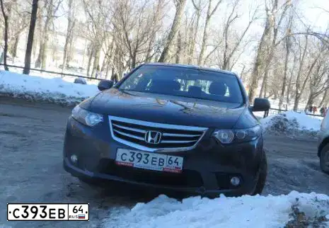 Фото автомобиля HONDA ACCORD, 2011 — госномер С393ЕВ64. Цвет: ТЕМНО СЕРЫЙ