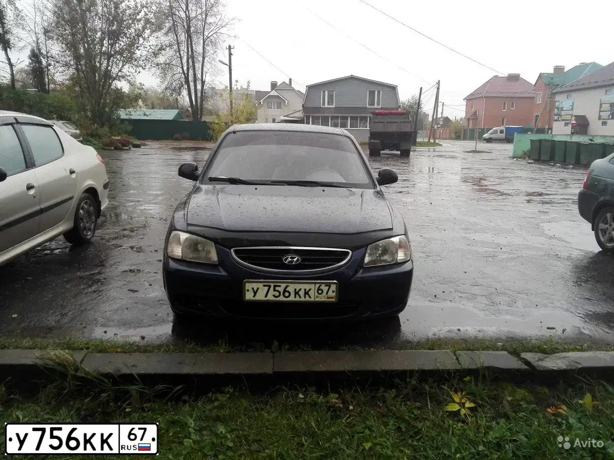 Фото автомобиля TAGAZ ACCENT, 2008 — госномер А888РР67. Цвет: СИНИЙ