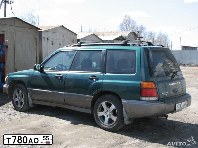 Фото автомобиля SUBARU FORESTER, 1998 — госномер Т780АО55. Цвет: ЗЕЛЕНЫЙ