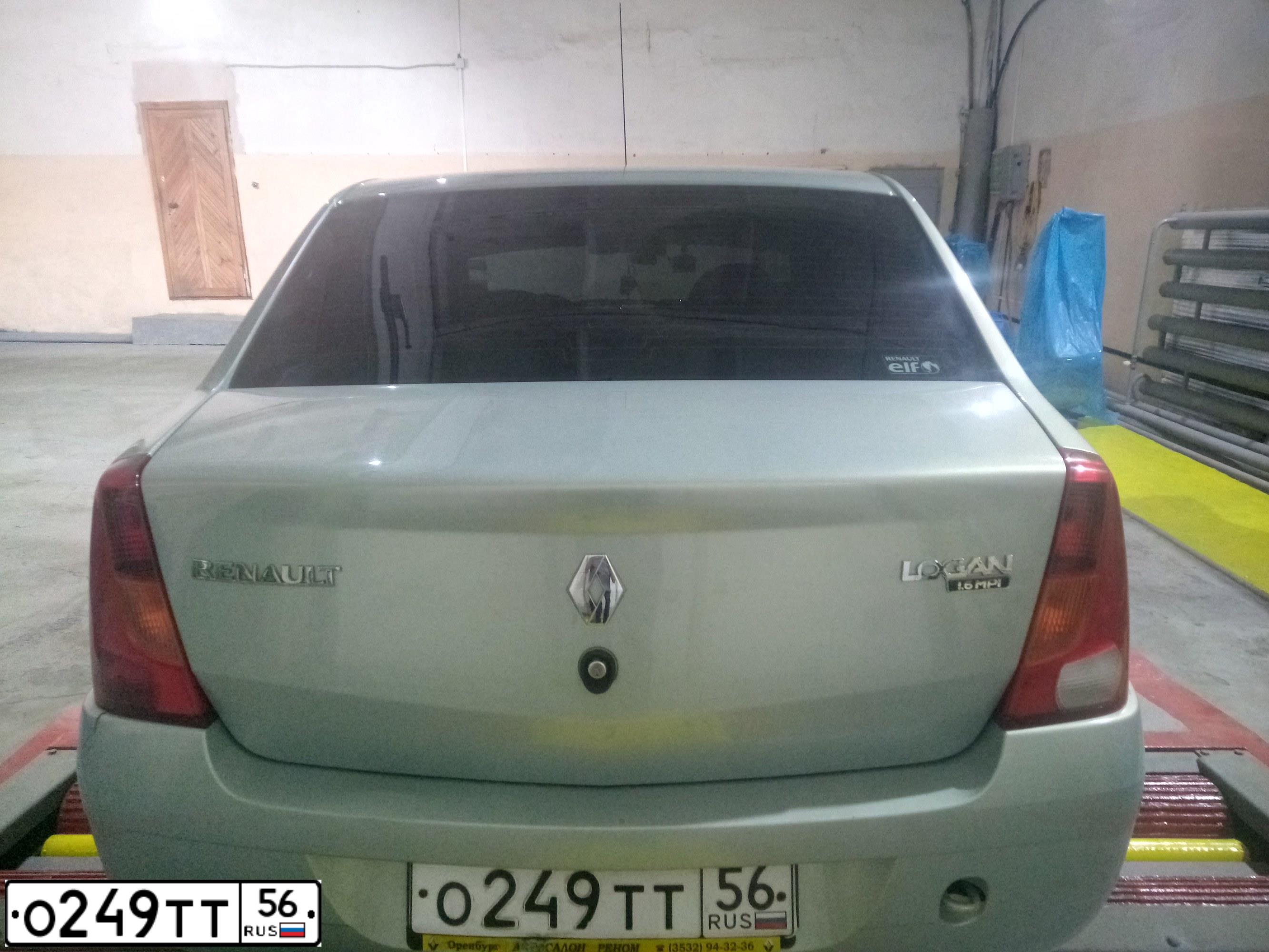 Фото автомобиля RENAULT LOGAN, 2008 — госномер О249ТТ56. Цвет: СВЕТЛО-ЗЕЛЕНЫЙ