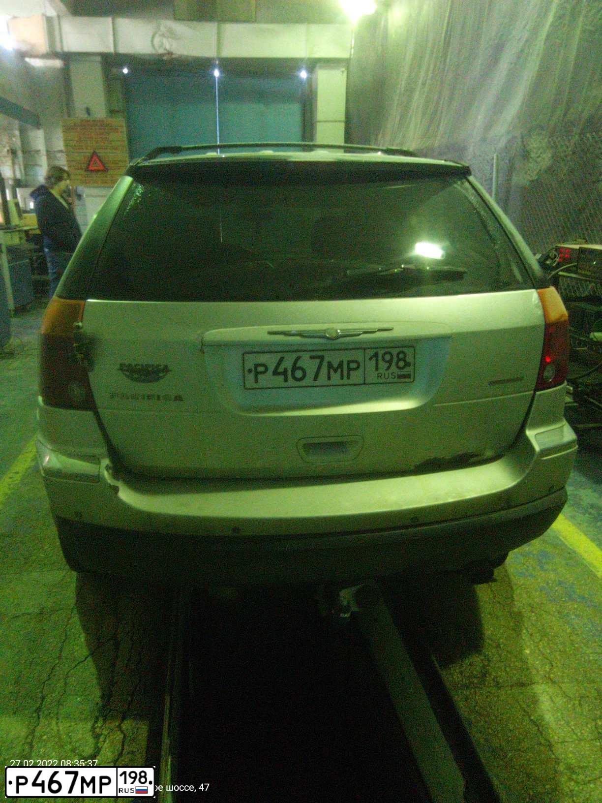 Фото автомобиля CHRYSLER PACIFICA, 2003 — госномер К023УМ178. Цвет: СЕРЕБРИСТЫЙ