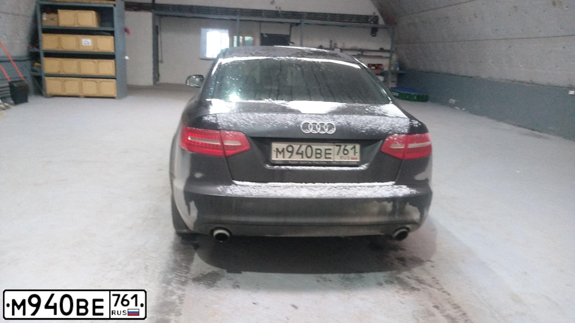 Фото автомобиля AUDI A6, 2010 — госномер Р519ОС161. Цвет: ЧЕРНЫЙ