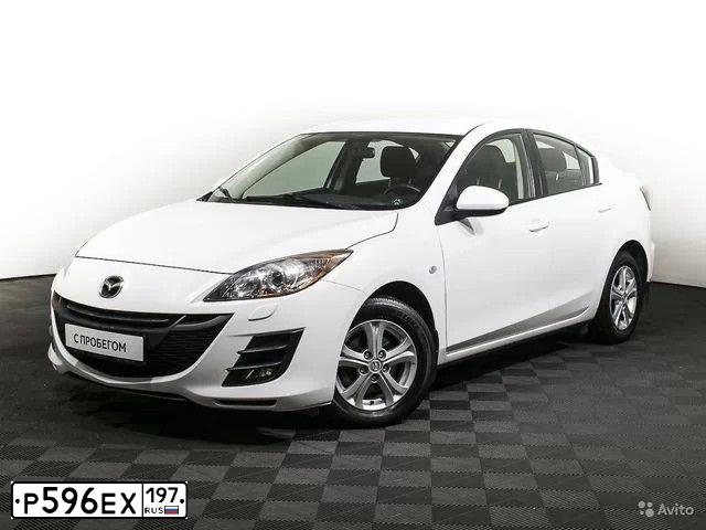 Фото автомобиля MAZDA 3, 2010 — госномер Р291КТ48. Цвет: Белый