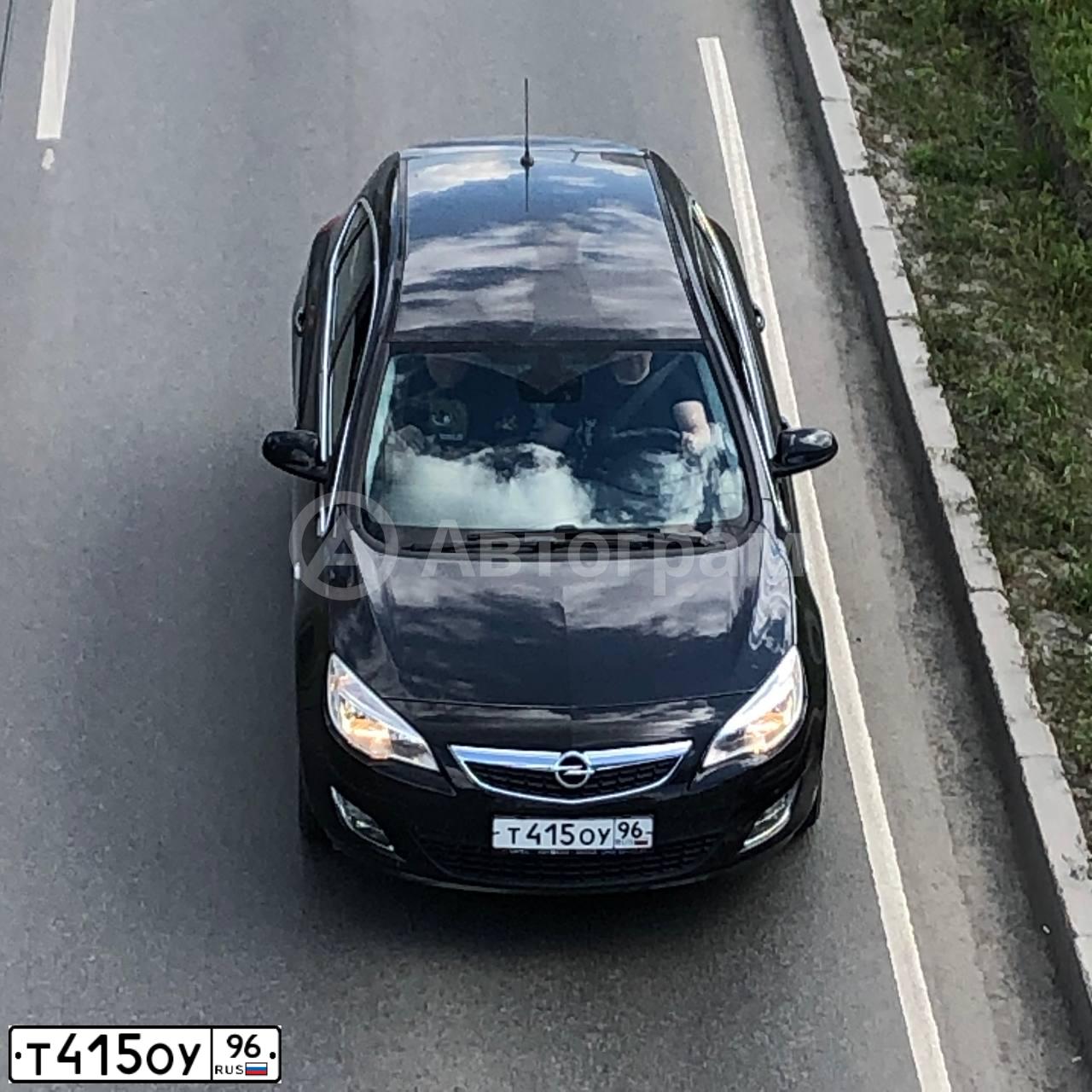 Фото автомобиля OPEL ASTRA, 2011 — госномер Т415ОУ96. Цвет: ЧЕРНЫЙ
