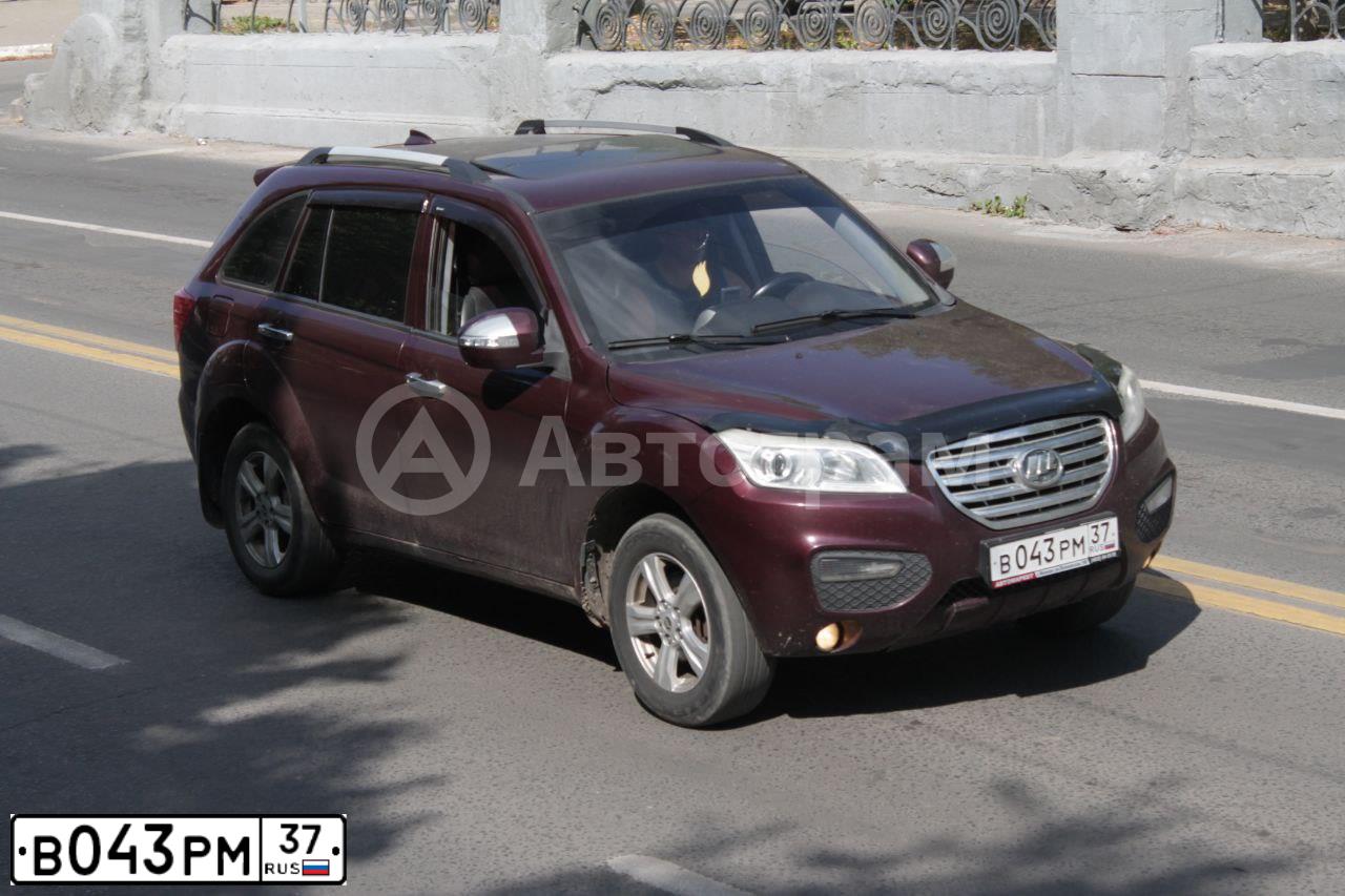 Фото автомобиля LIFAN X 60, 2014 — госномер В043РМ37. Цвет: ТЕМНО-ВИШНЕВЫЙ