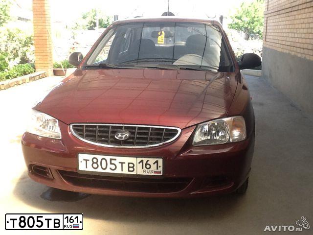 Фото автомобиля TAGAZ ACCENT, 2007 — госномер Т805ТВ161. Цвет: Красный