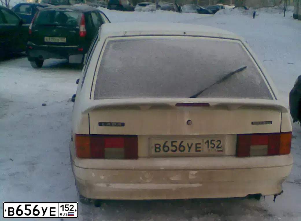 Фото автомобиля LADA 2114 SAMARA, 2011 — госномер В656УЕ152. Цвет: Белый