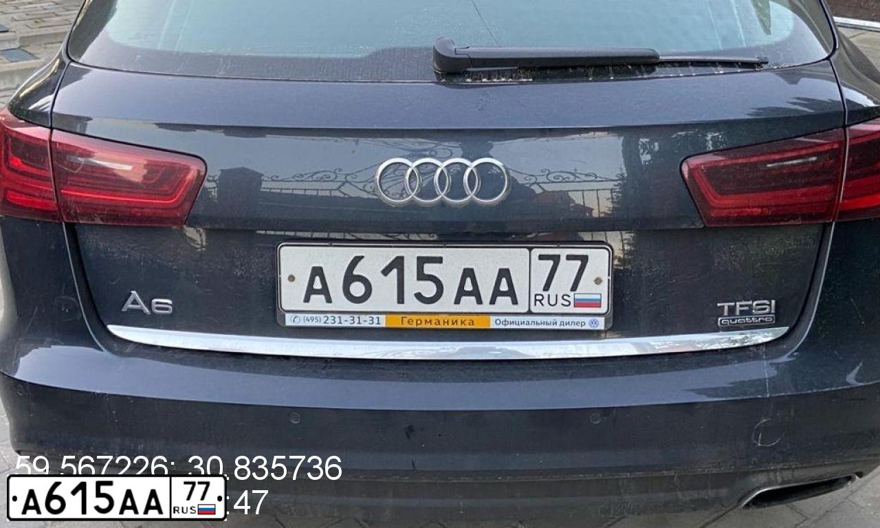 Фото автомобиля VOLKSWAGEN PASSAT, 2004 — госномер А615АА77. Цвет: ЧЕРНЫЙ
