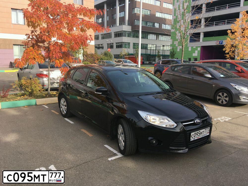 Фото автомобиля FORD FOCUS, 2014 — госномер С095МТ777. Цвет: ЧЕРНЫЙ