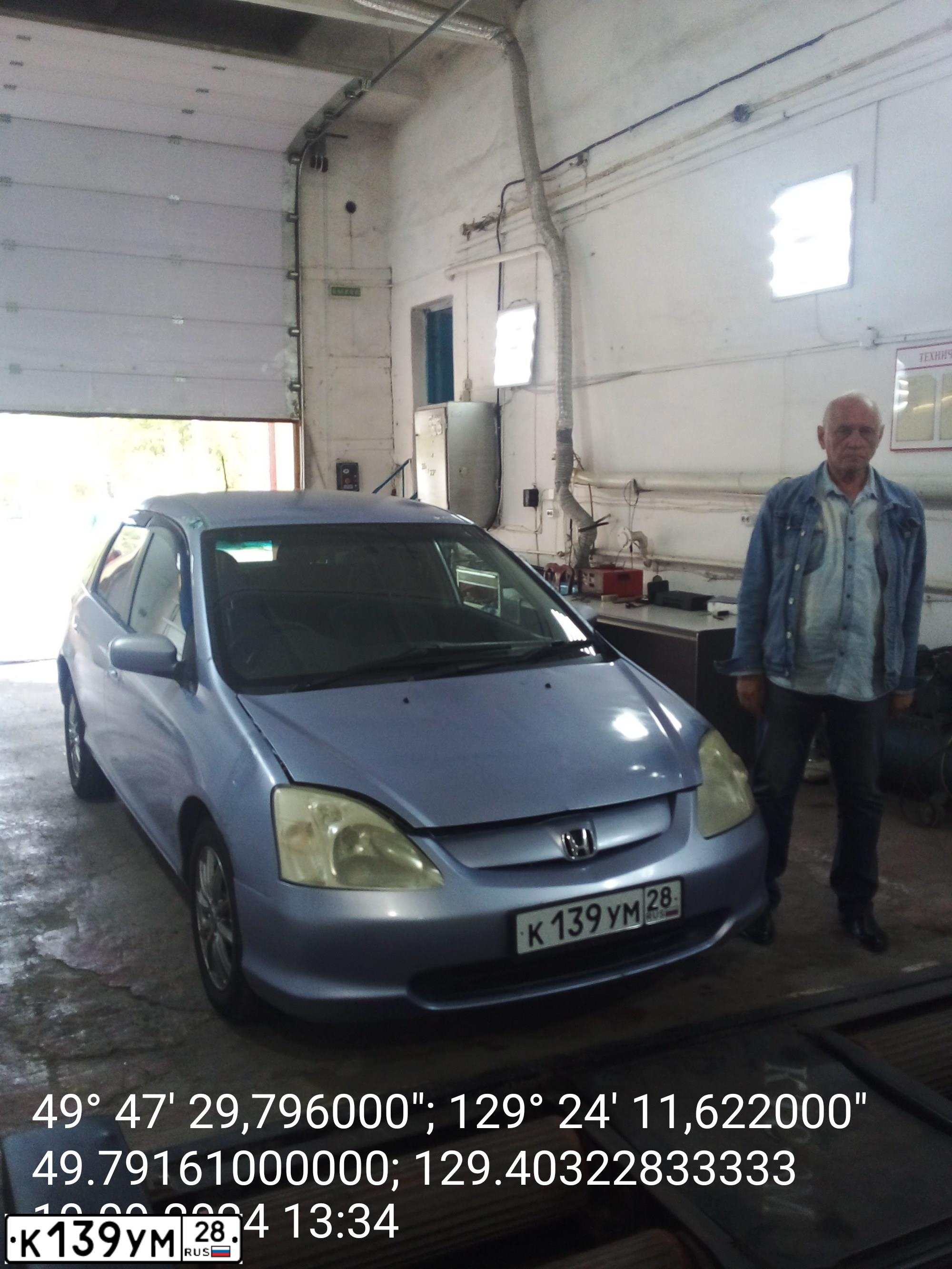 Фото автомобиля HONDA CIVIC, 2000 — госномер Н470ЕТ28