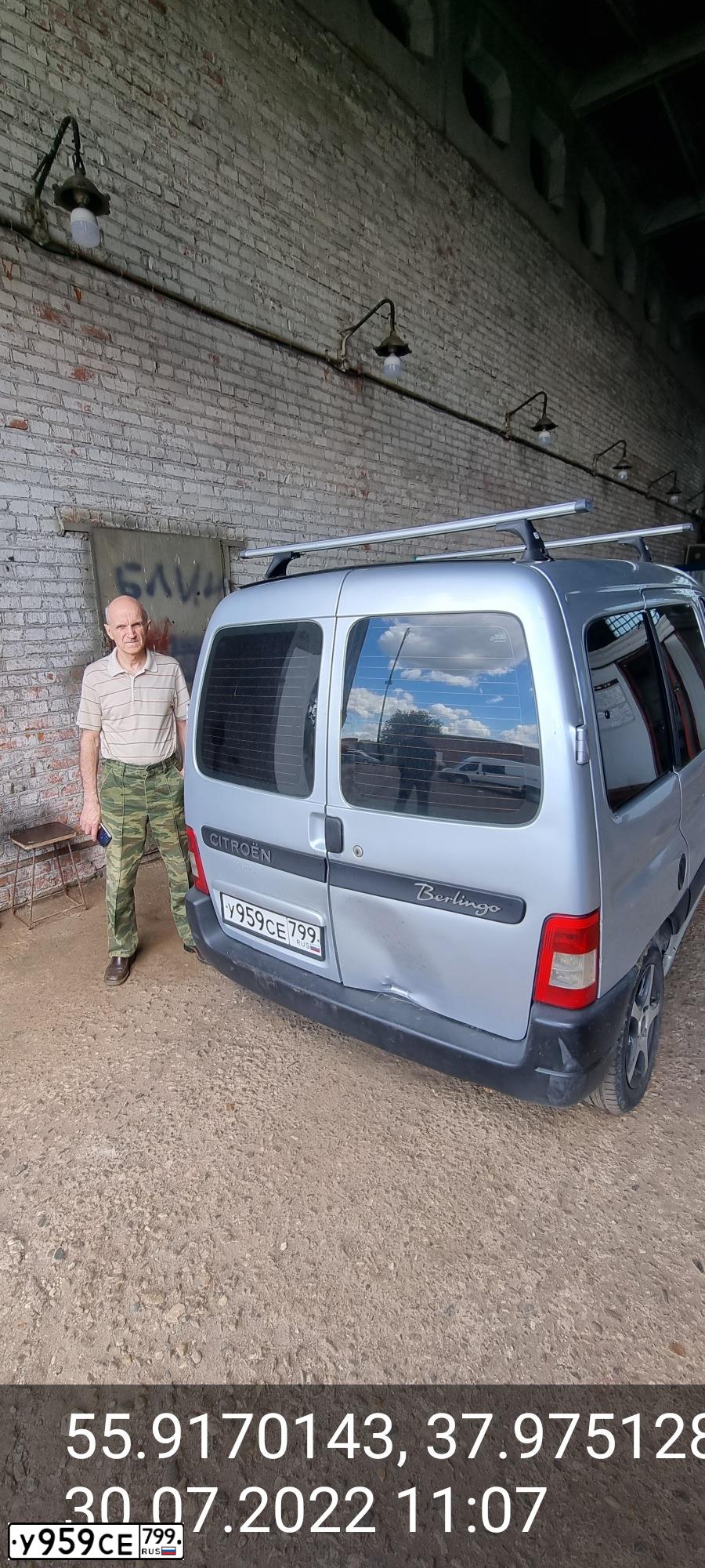 Фото автомобиля CITROEN BERLINGO, 2006 — госномер О648ОС71. Цвет: Серебристый