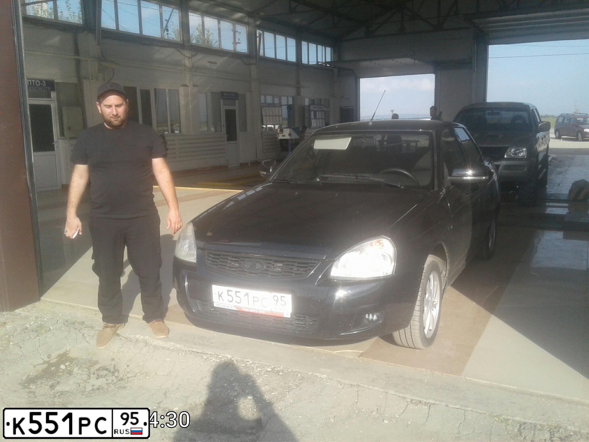 Фото автомобиля LADA 2170 PRIORA, 2015 — госномер К145РА95. Цвет: ЧЕРНЫЙ
