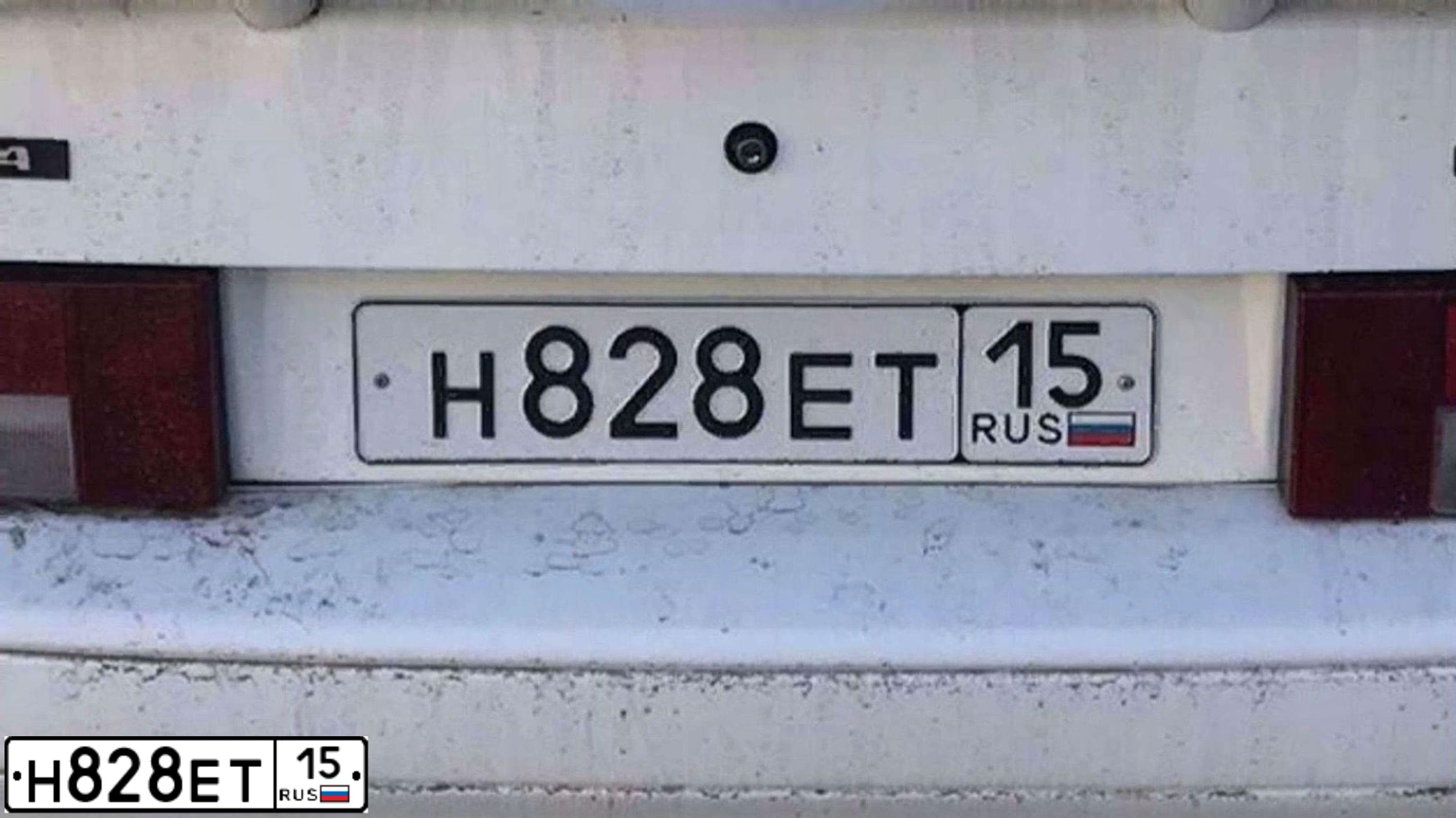 Фото автомобиля LADA 2114 SAMARA, 2011 — госномер Н828ЕТ15. Цвет: Белый
