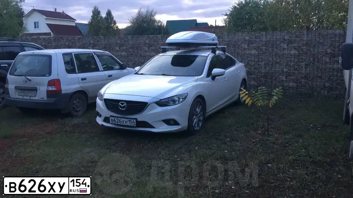 Фото автомобиля MAZDA 6, 2013 — госномер В626ХУ154. Цвет: Белый