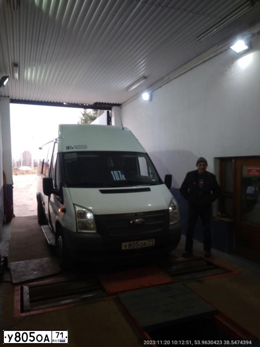 Фото автомобиля FORD TRANSIT, 2013 — госномер У805ОА71. Цвет: Белый