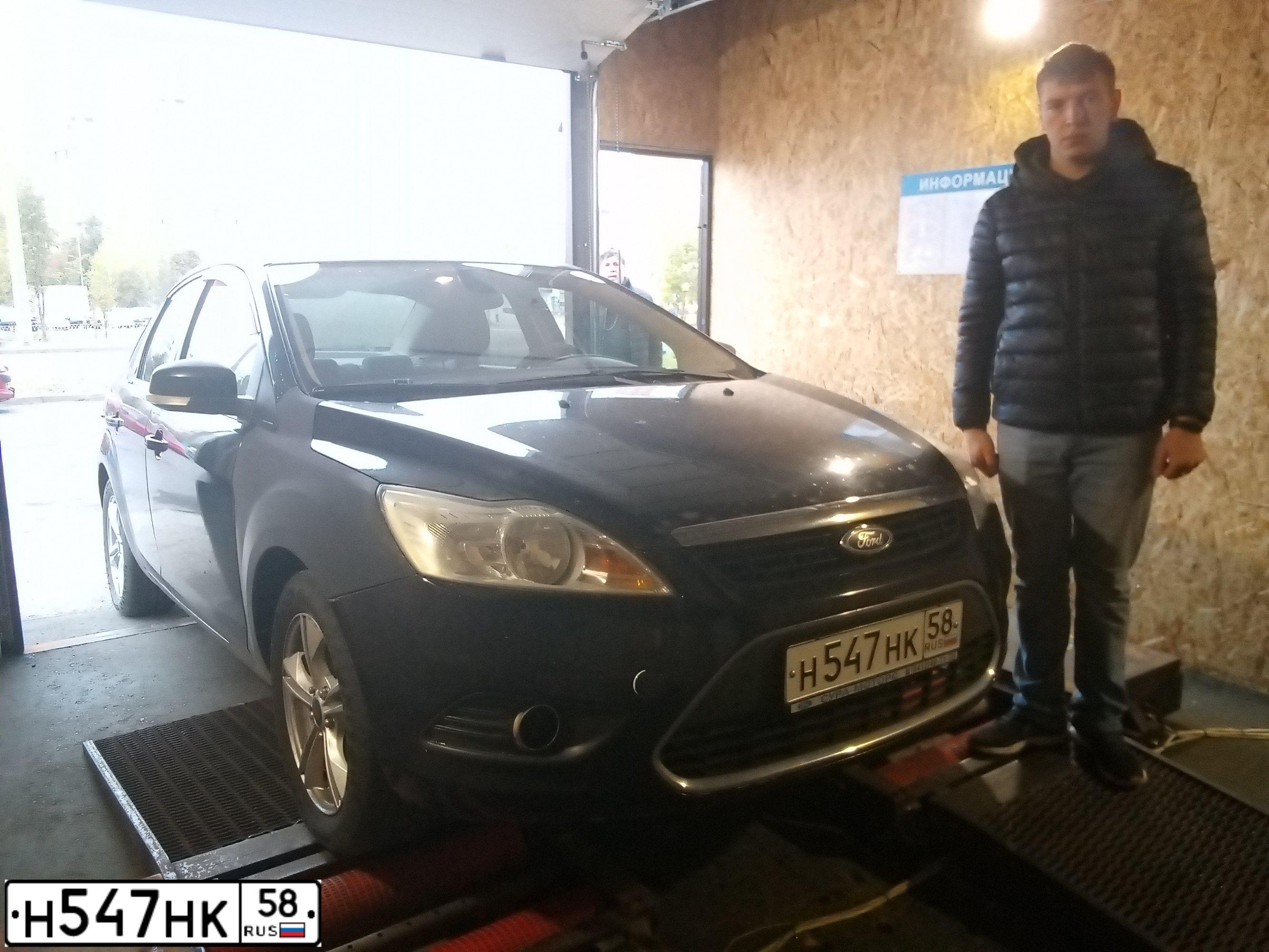 Фото автомобиля FORD FOCUS, 2008 — госномер М101КМ58. Цвет: ЧЕРНЫЙ