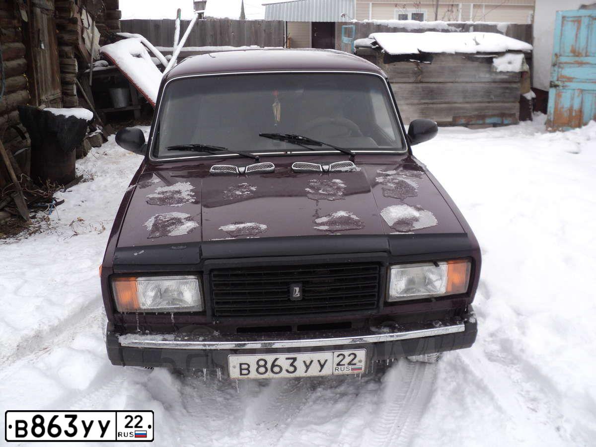 Фото автомобиля LADA 2107, 2006 — госномер В863УУ22. Цвет: ТЕМНО-ВИШНЕВЫЙ