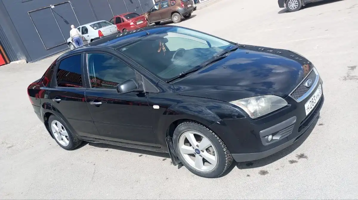 Фото автомобиля FORD D FOCUS, 2007 — госномер Х874УТ33. Цвет: ЧЕРНЫЙ
