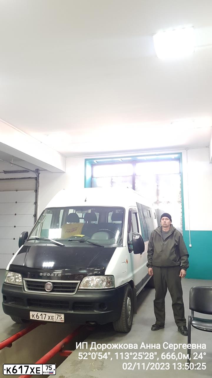 Фото автомобиля FIAT DUCATO, 2010 — госномер К617ХЕ75. Цвет: БЕЛЫЙ