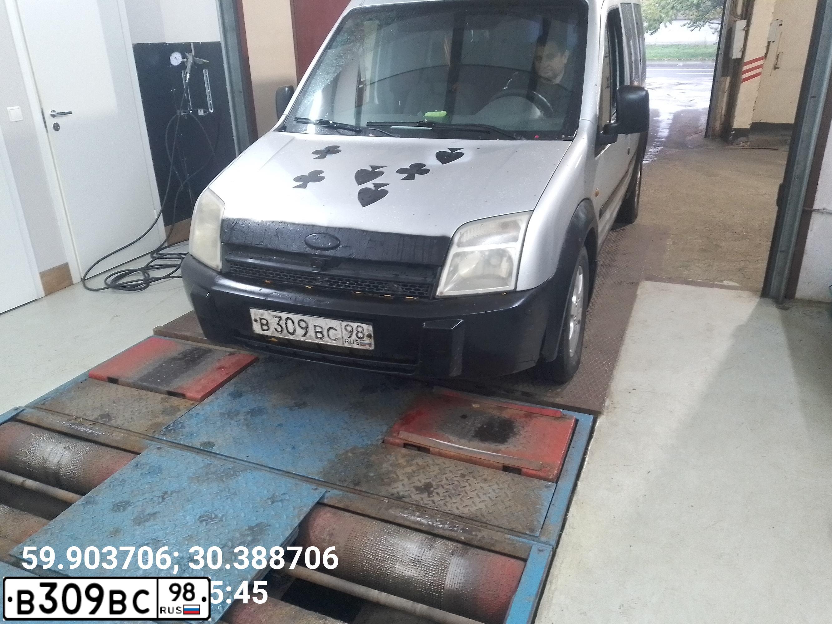 Фото автомобиля FORD TOURNEO CONNECT, 2004 — госномер В309ВС98. Цвет: СЕРЕБРИСТЫЙ