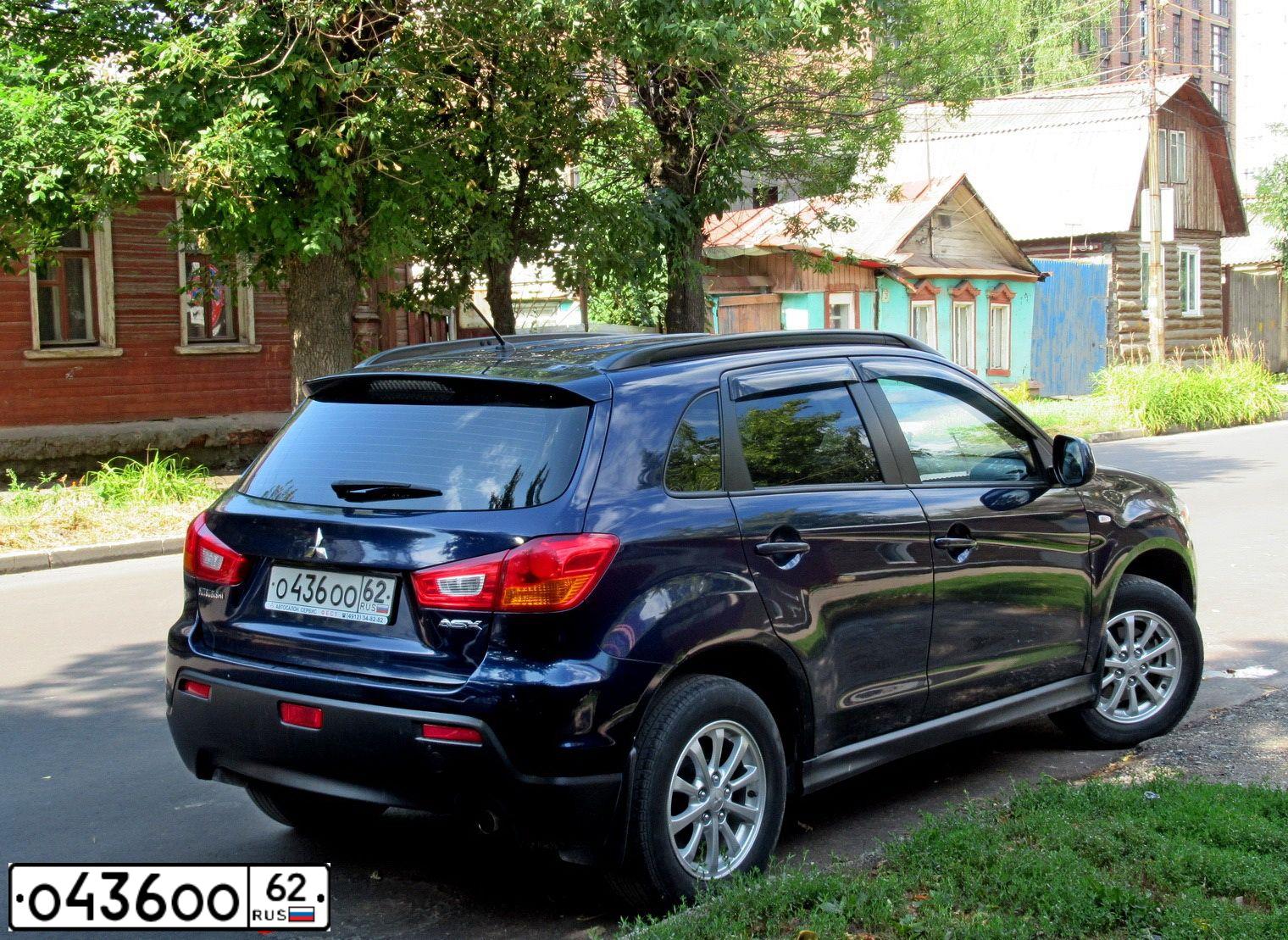 Фото автомобиля MITSUBISHI ASX, 2011 — госномер О436ОО62. Цвет: СИНИЙ