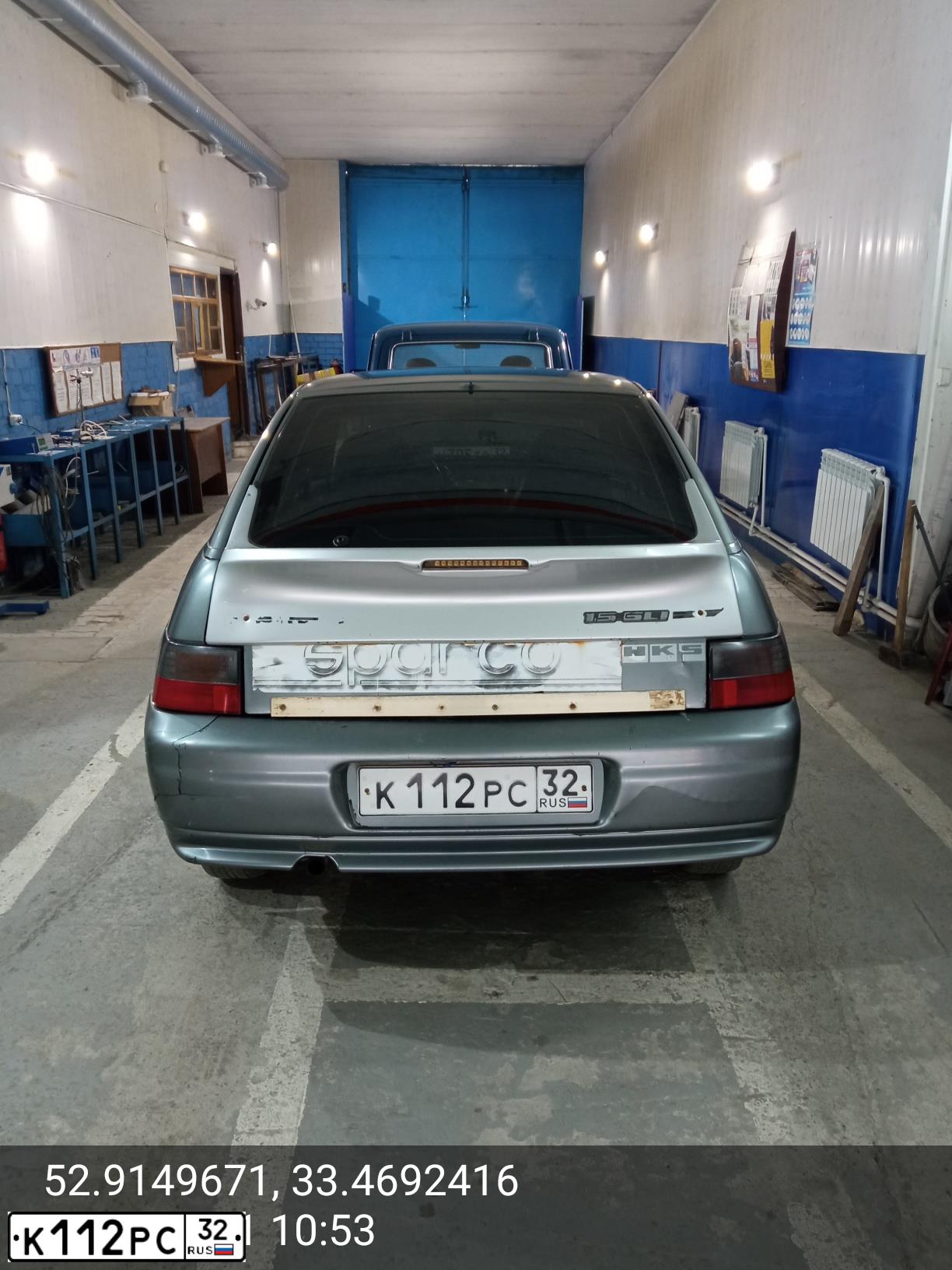 Фото автомобиля LADA 2112, 2005 — госномер К112РС32. Цвет: средний серо-зеленый металлик