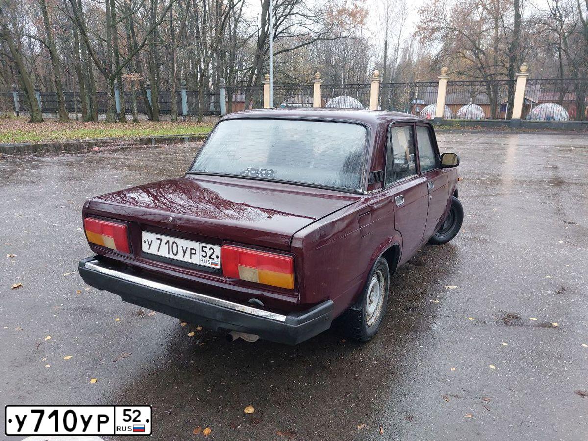 Фото автомобиля LADA 2105, 2006 — госномер У710УР52. Цвет: ТЕМНО-ВИШНЕВЫЙ