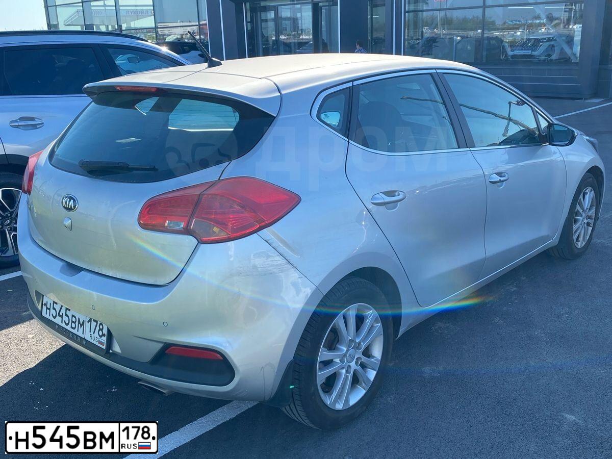 Фото автомобиля KIA CEE'D, 2013 — госномер Н545ВМ178. Цвет: ПЕРЛАМ.-СЕРЕБРИСТЫЙ