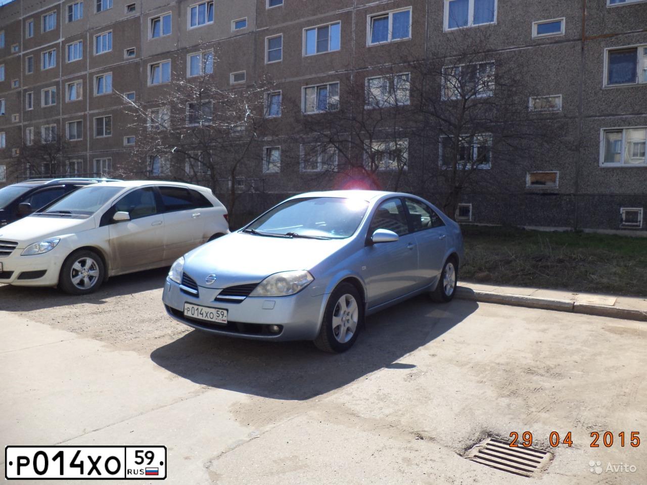 Фото автомобиля NISSAN PRIMERA, 2004 — госномер Х669РУ18. Цвет: СЕРЕБРИСТО-ГОЛУБОЙ