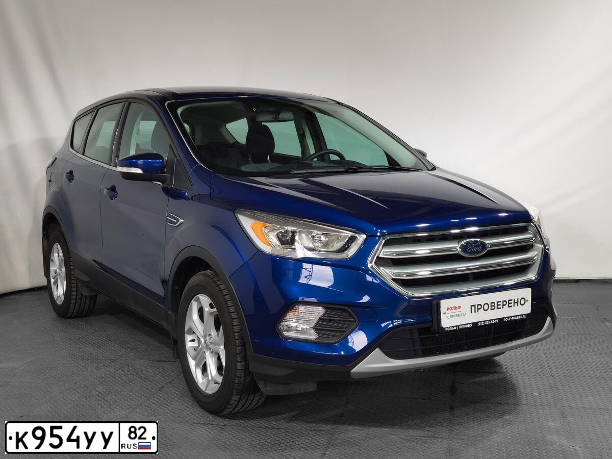 Фото автомобиля FORD KUGA, 2017 — госномер М531ЕО198. Цвет: синий