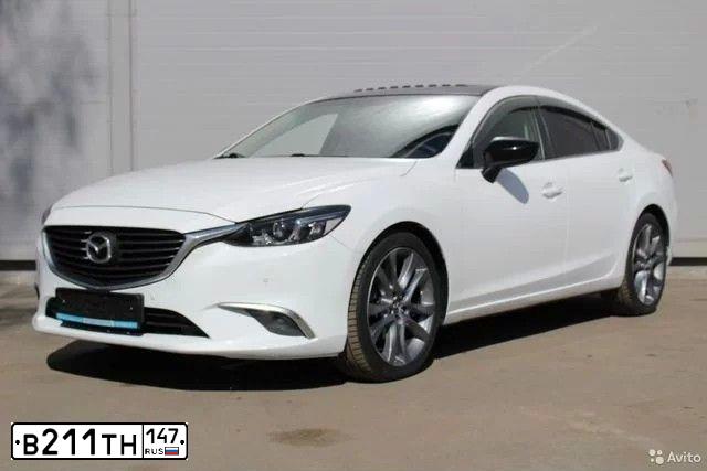 Фото автомобиля MAZDA 6, 2015 — госномер В211ТН147. Цвет: Белый